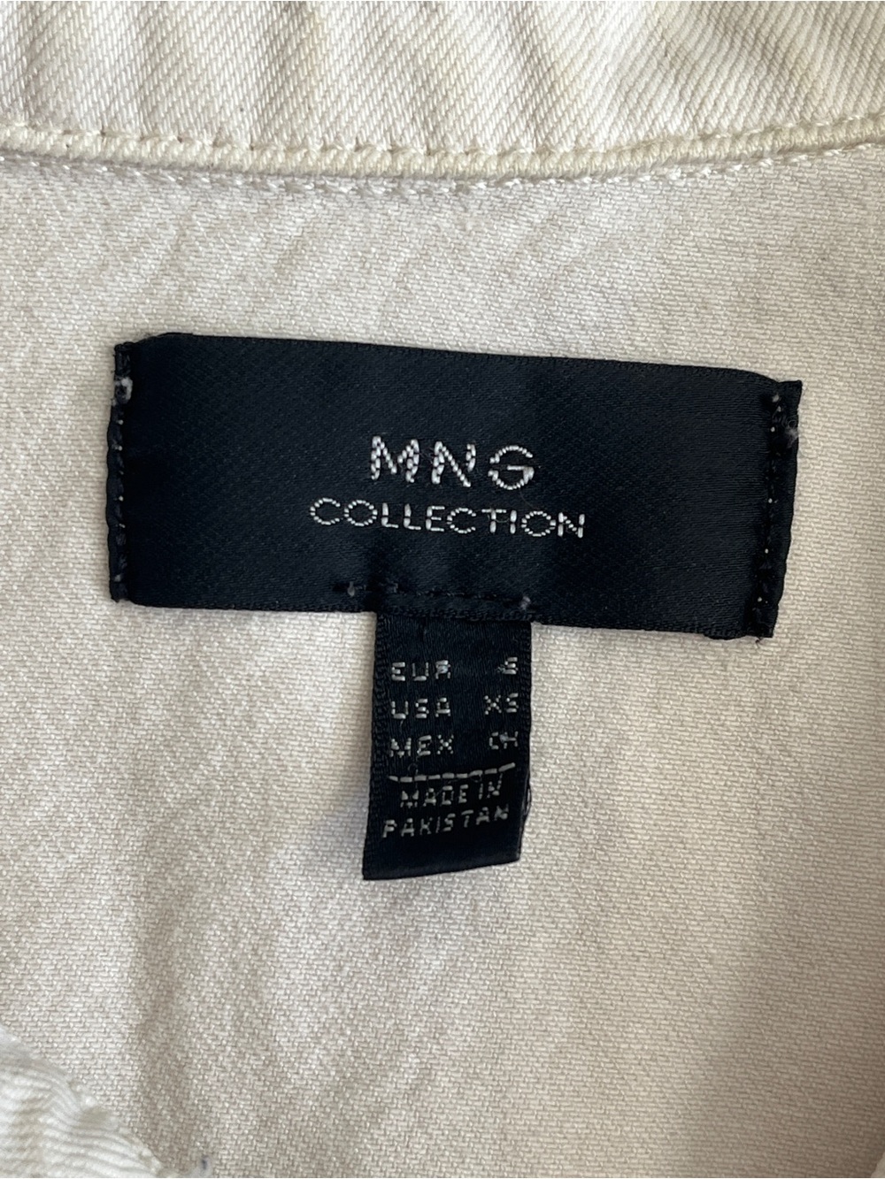 Mango Cream Button-Front Denim Jacket - Picture 7 of 10